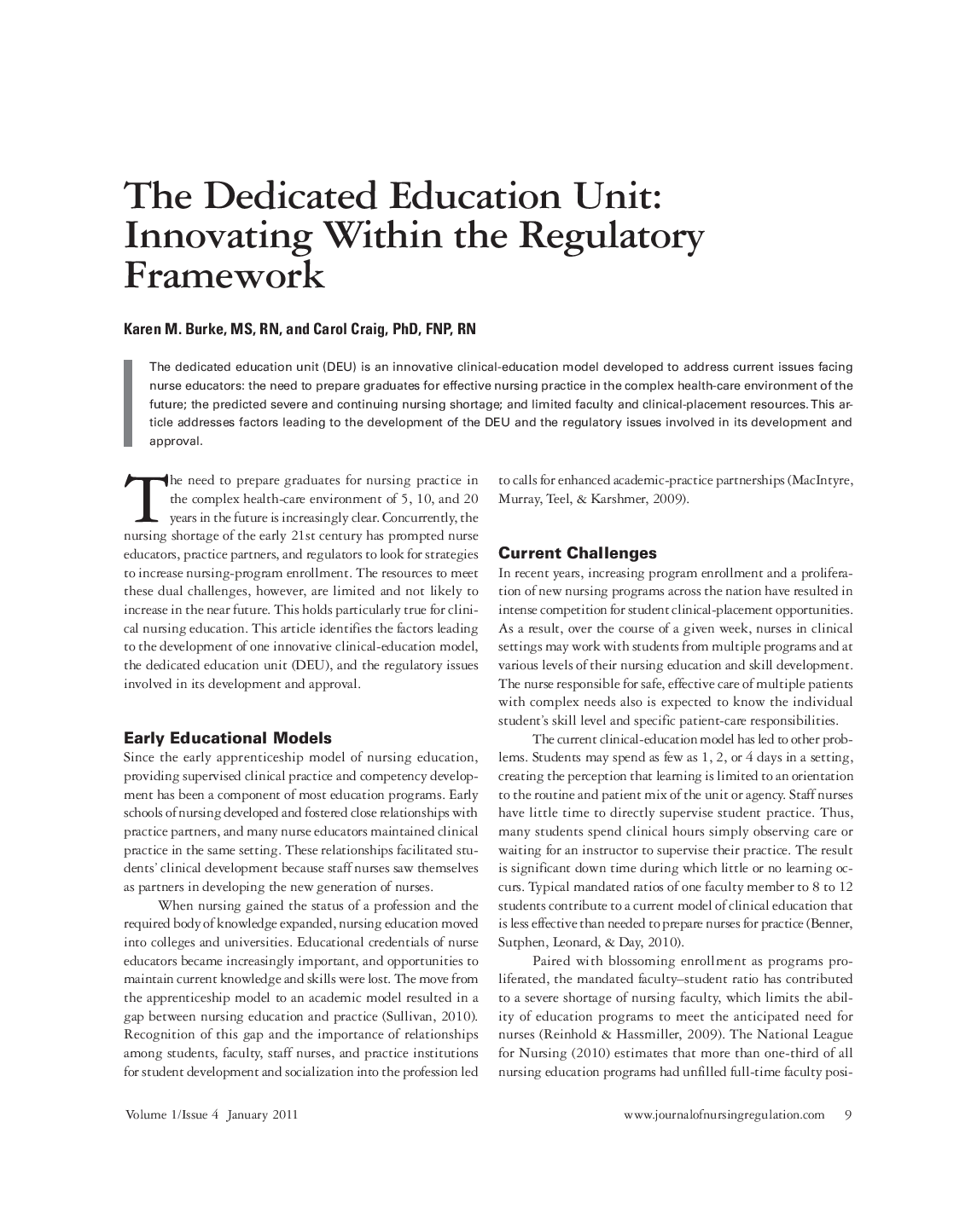 عکس صفحه اول مقاله: The Dedicated Education Unit: Innovating Within the Regulatory Framework The Dedicated Education Unit: Innovating Within the Regulatory Framework