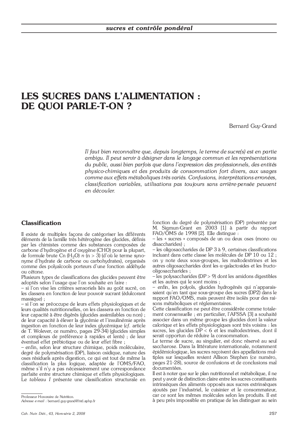 Les sucres dans l'alimentation : de quoi parle-t-on ?