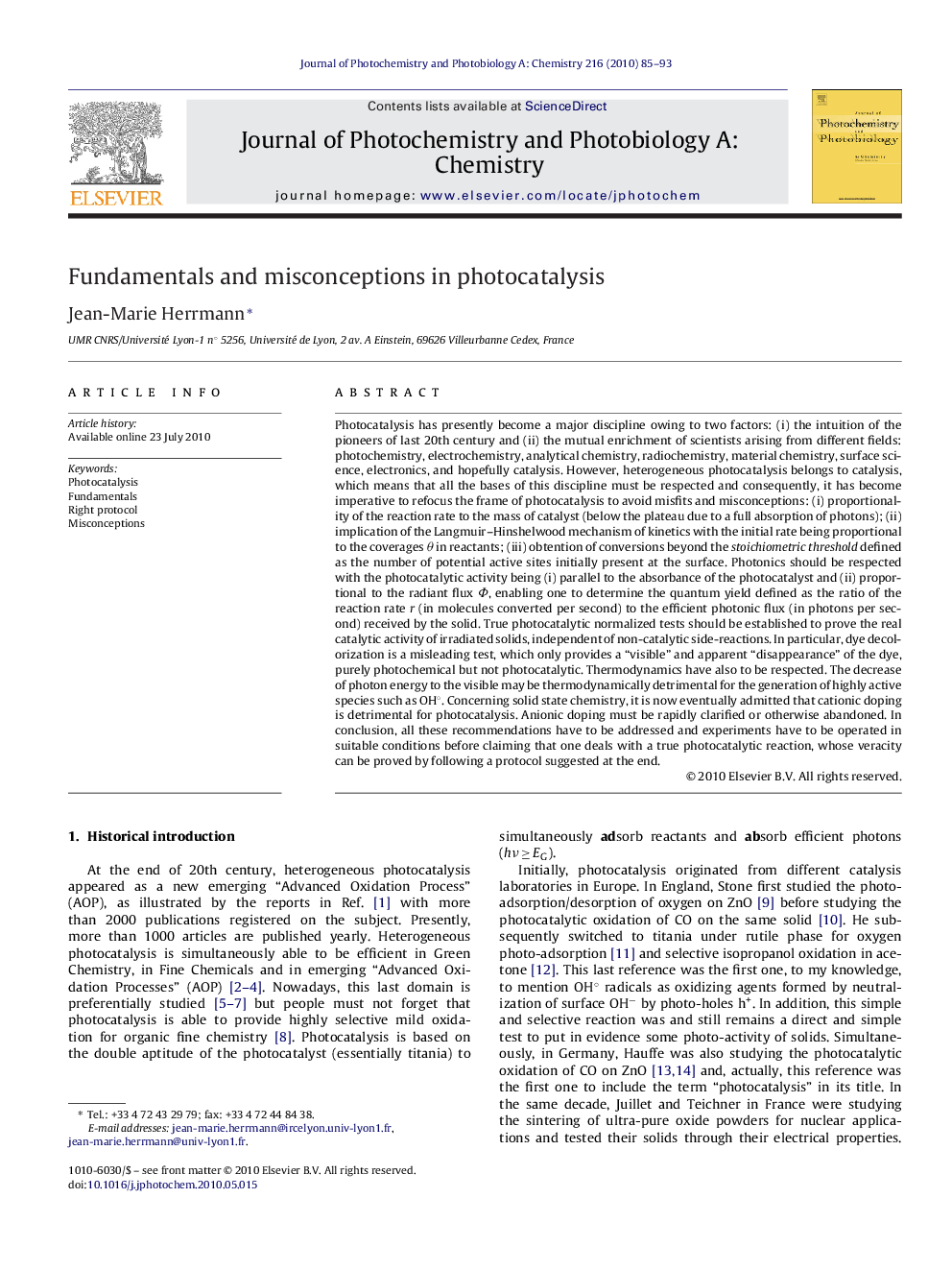 Fundamentals and misconceptions in photocatalysis