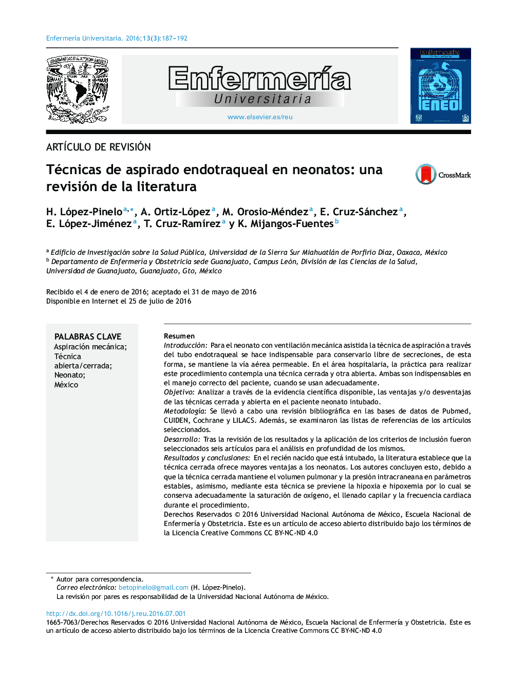 Técnicas de aspirado endotraqueal en neonatos: una revisión de la literatura 