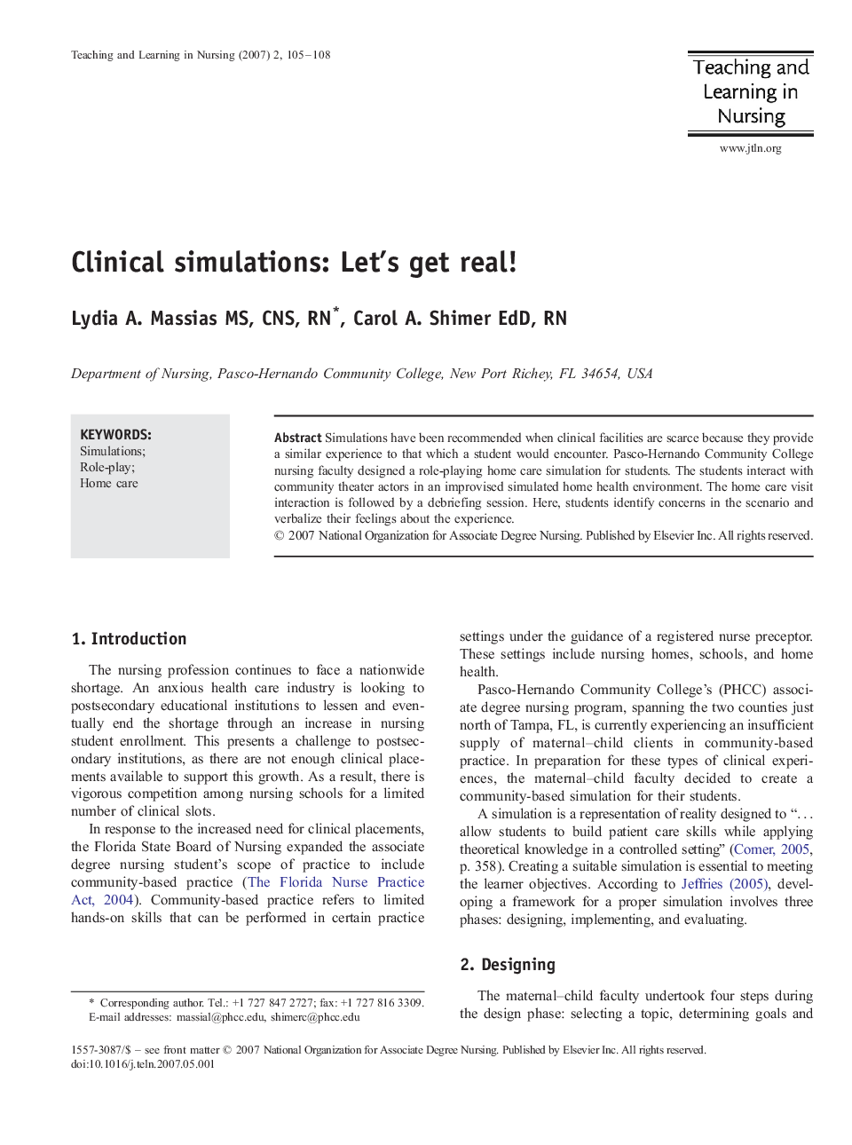 Clinical simulations: Let's get real!