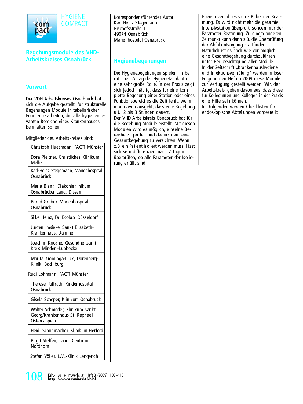 عکس صفحه اول مقاله: Begehungsmodule des VHD-Arbeitskreises Osnabrueck Begehungsmodule des VHD-Arbeitskreises Osnabrueck