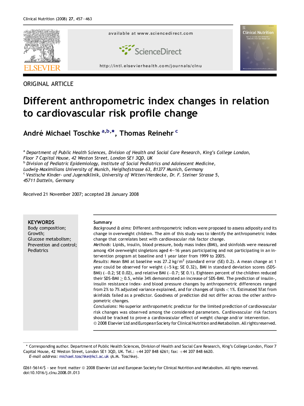 Different anthropometric index changes in relation to cardiovascular risk profile change