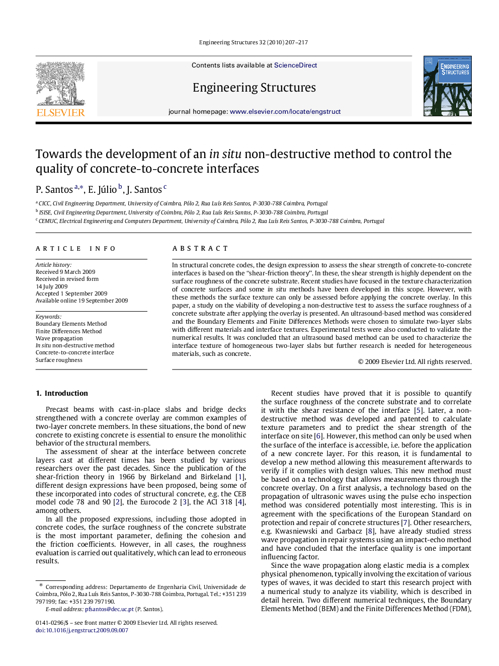 Towards the development of an in situ non-destructive method to control the quality of concrete-to-concrete interfaces