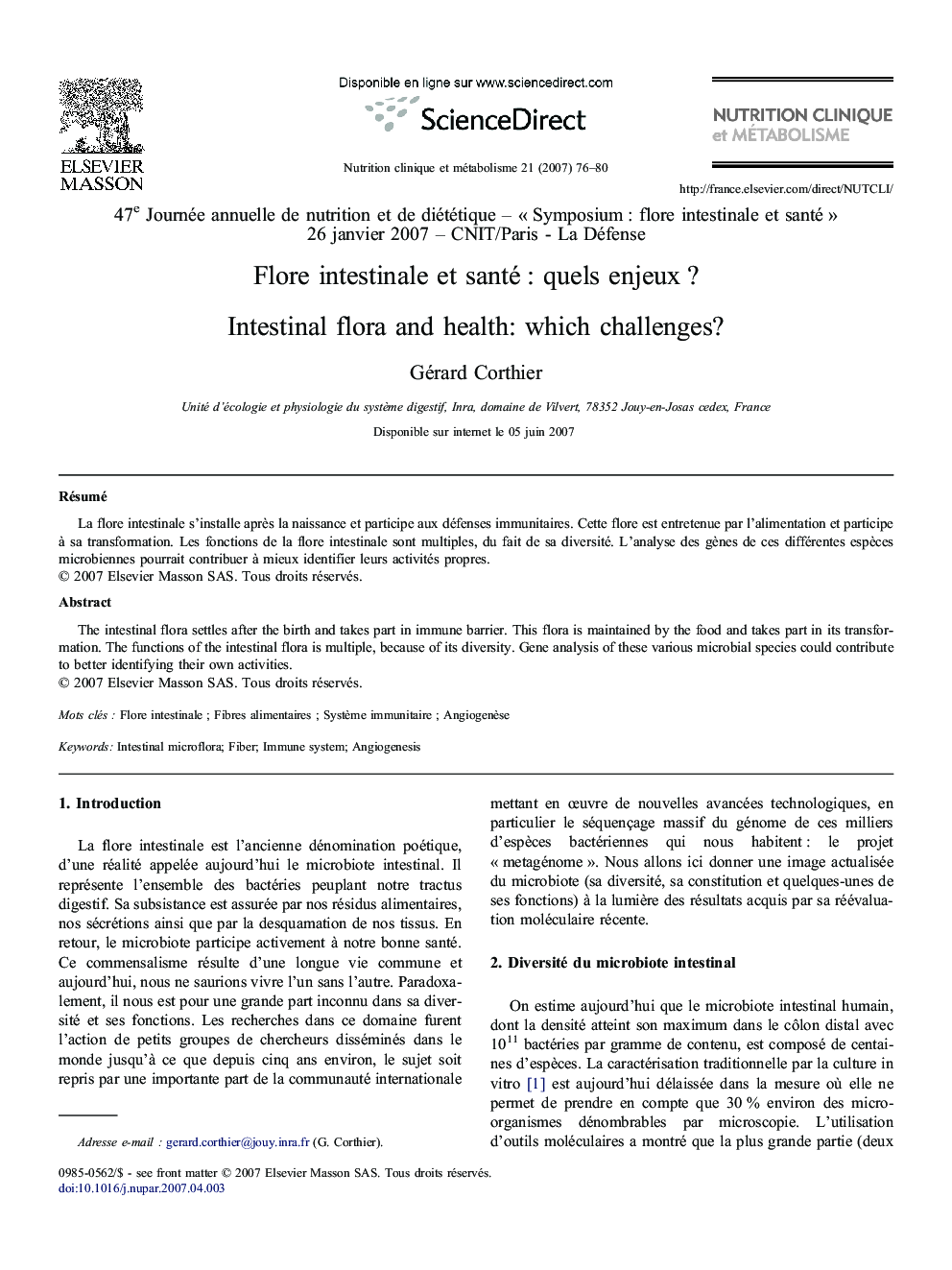 Flore intestinale et santé : quels enjeux ?