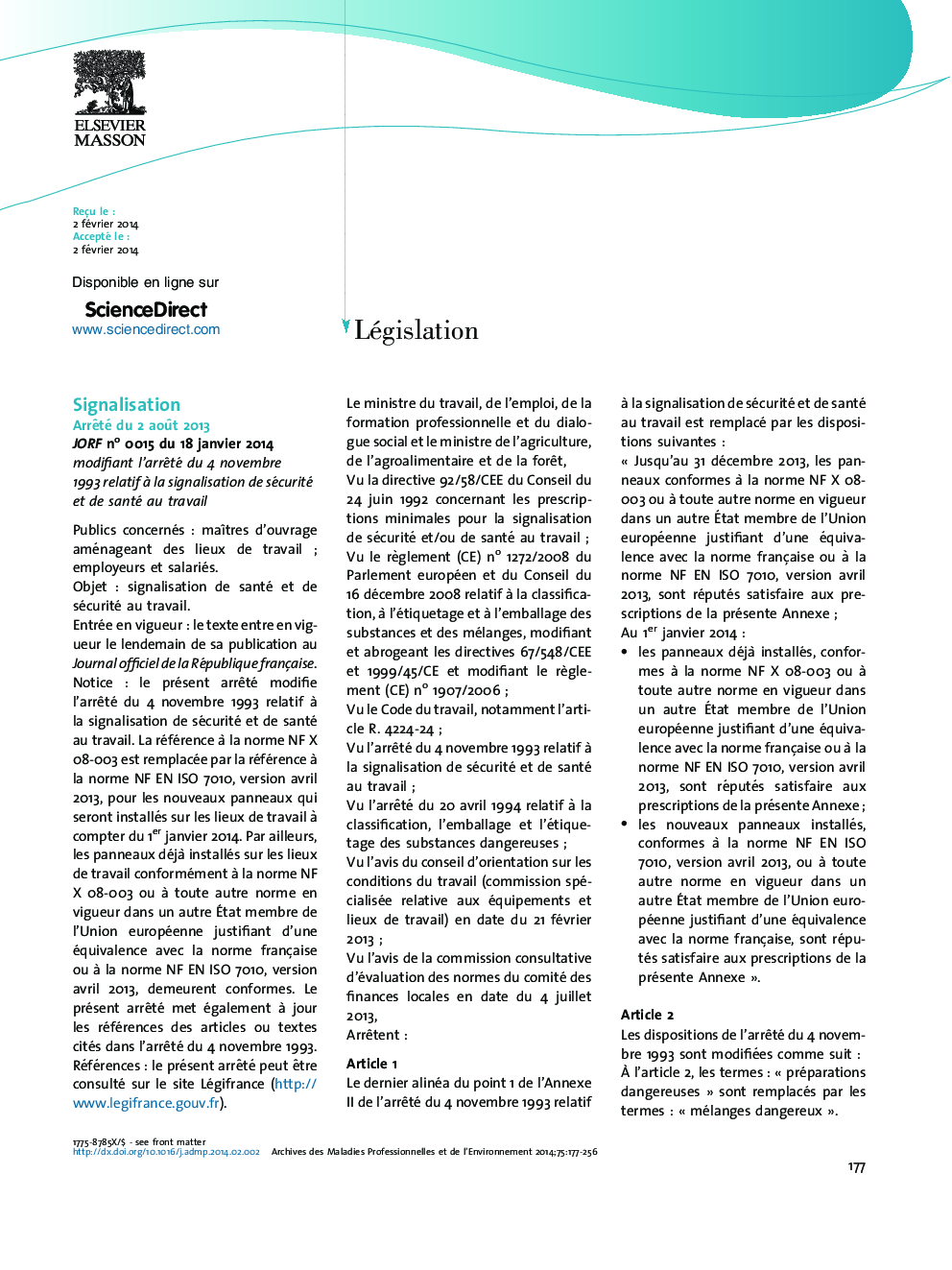 Législation