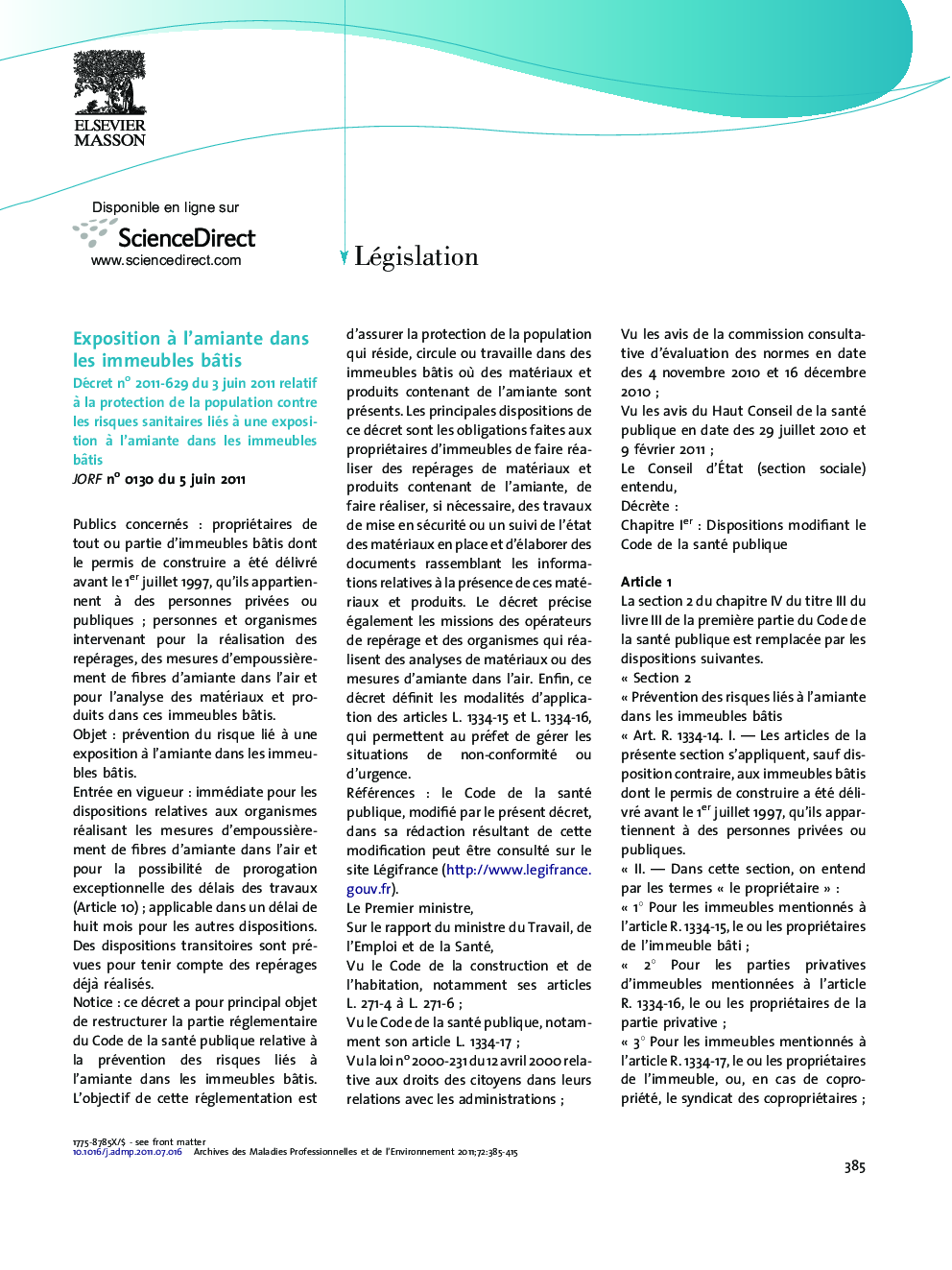 Législation