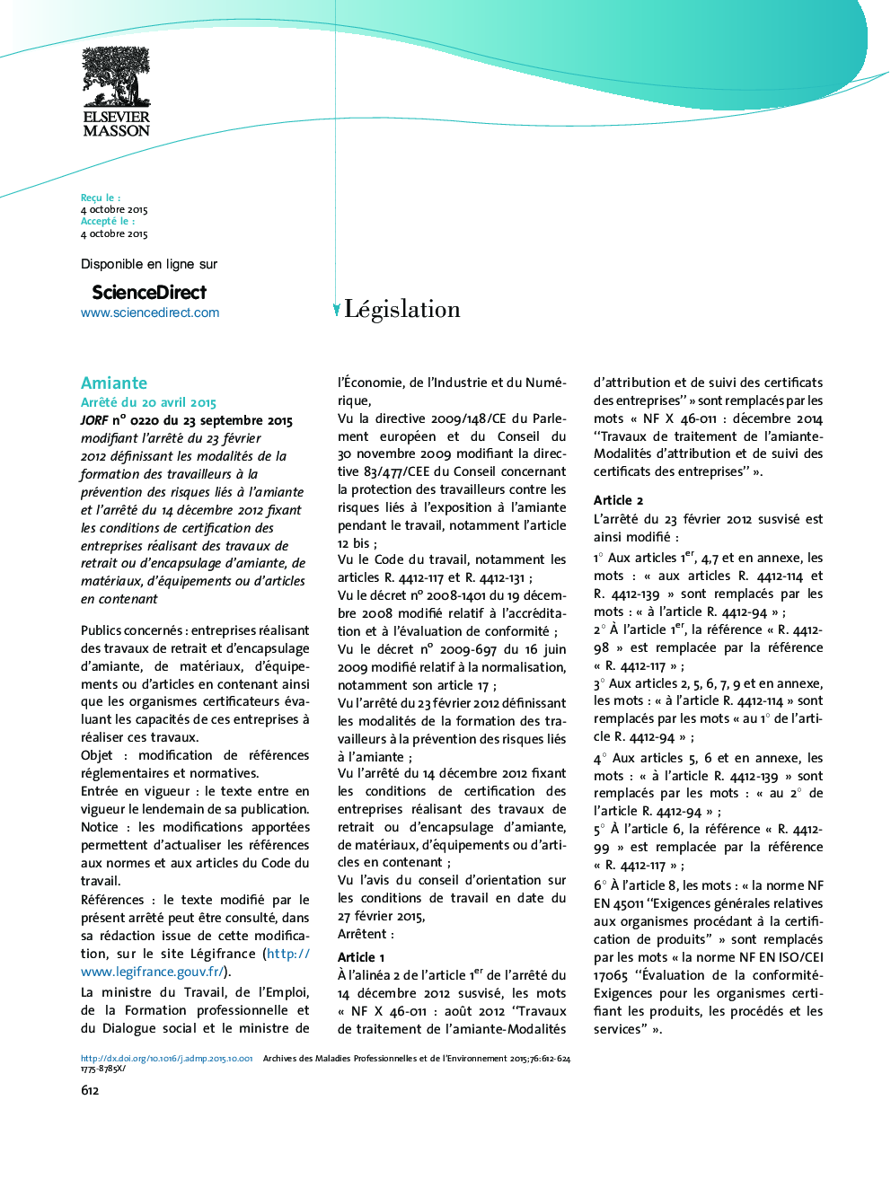 Législation