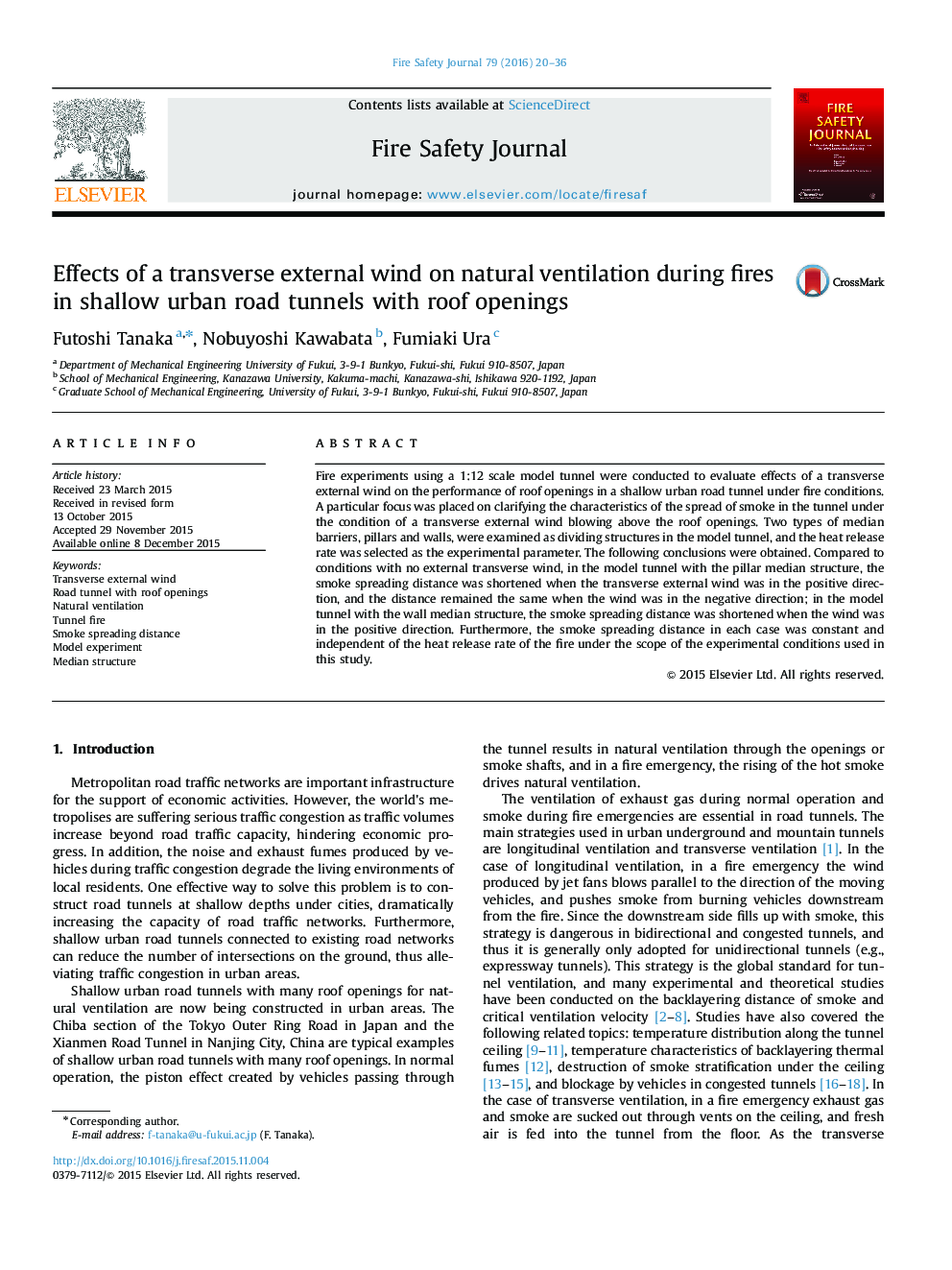 Effects of a transverse external wind on natural ventilation during fires in shallow urban road tunnels with roof openings