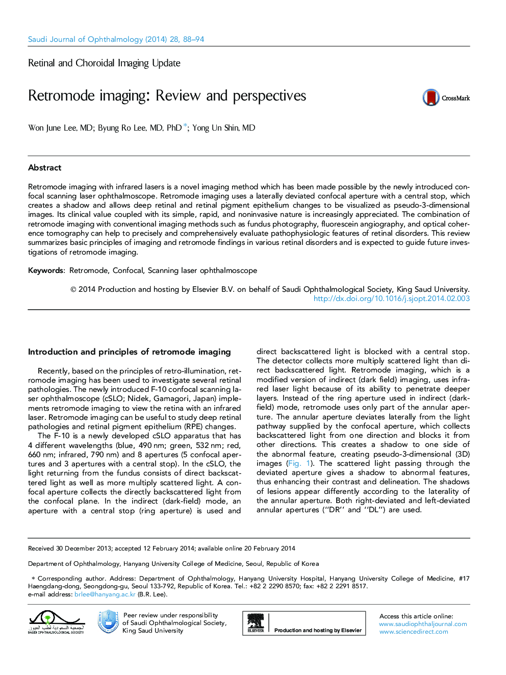 Retromode imaging: Review and perspectives 