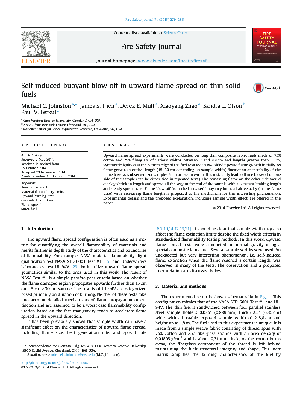 Self induced buoyant blow off in upward flame spread on thin solid fuels