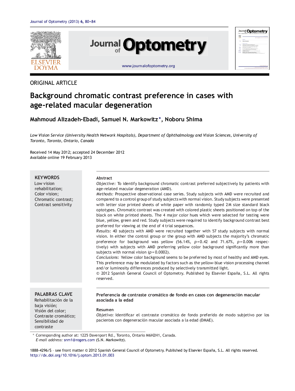 Background chromatic contrast preference in cases with age-related macular degeneration