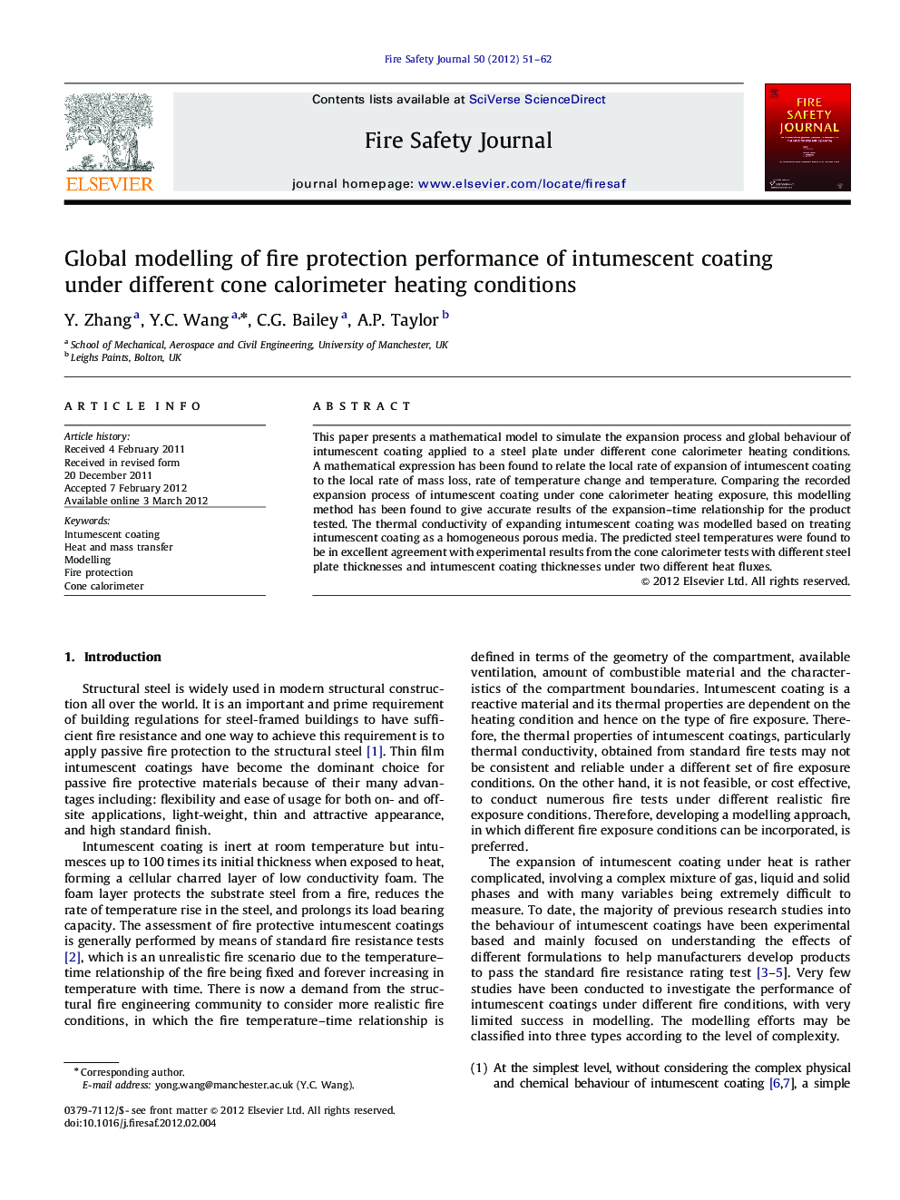 Global modelling of fire protection performance of intumescent coating under different cone calorimeter heating conditions