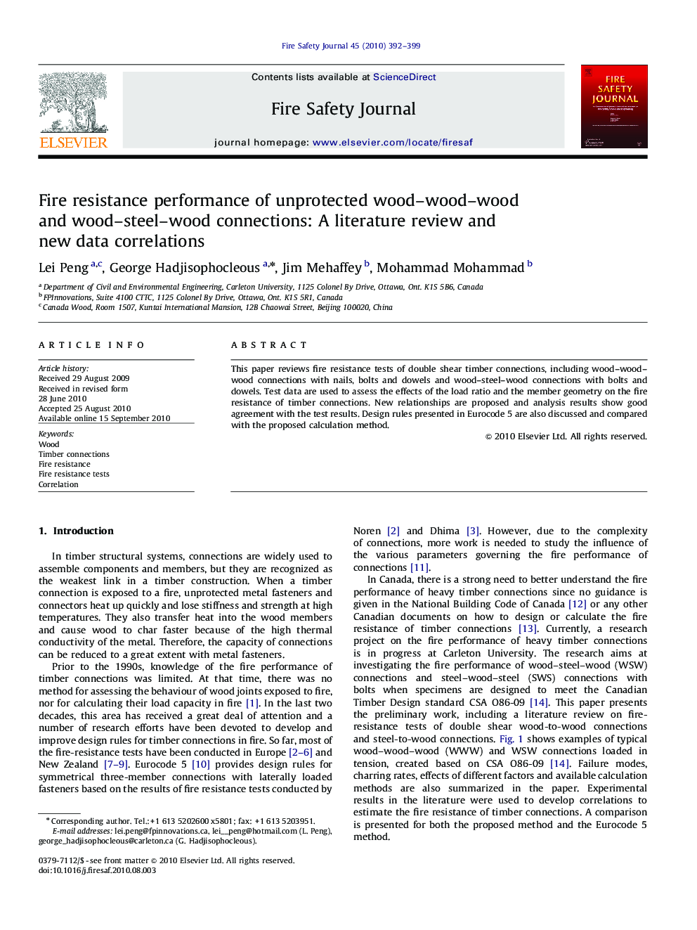 Fire resistance performance of unprotected wood–wood–wood and wood–steel–wood connections: A literature review and new data correlations