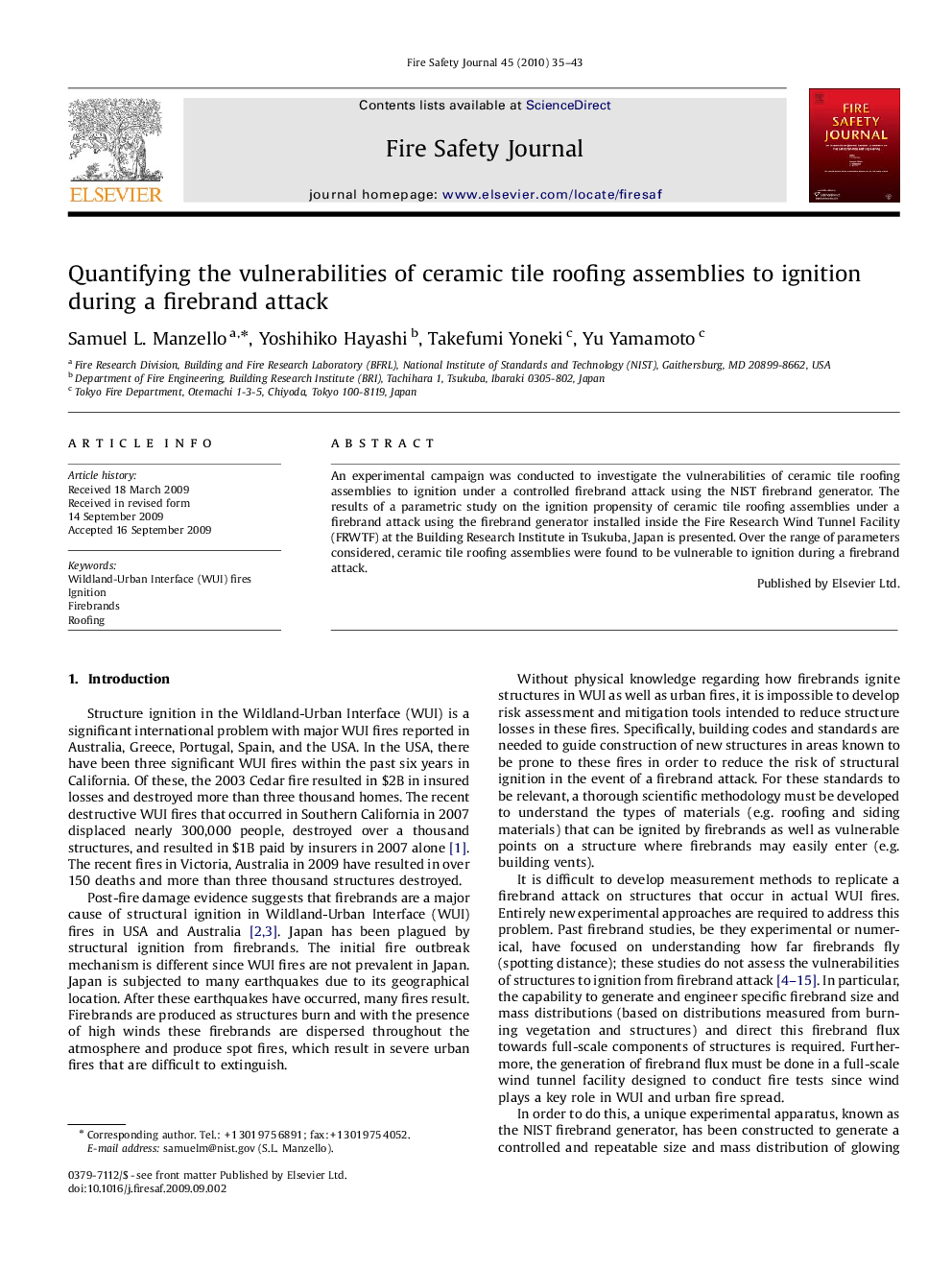 Quantifying the vulnerabilities of ceramic tile roofing assemblies to ignition during a firebrand attack