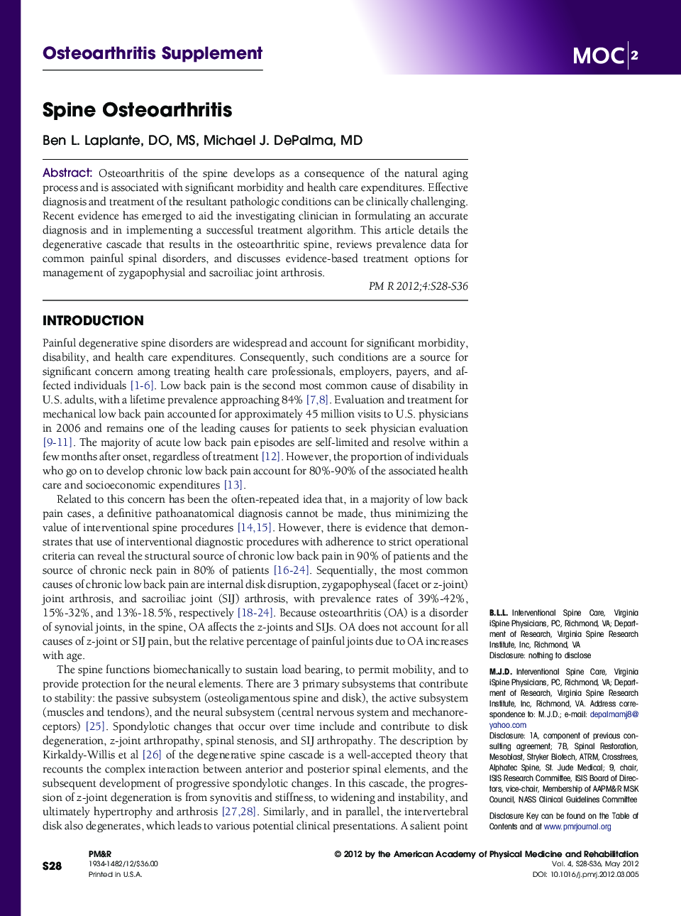 Spine Osteoarthritis 