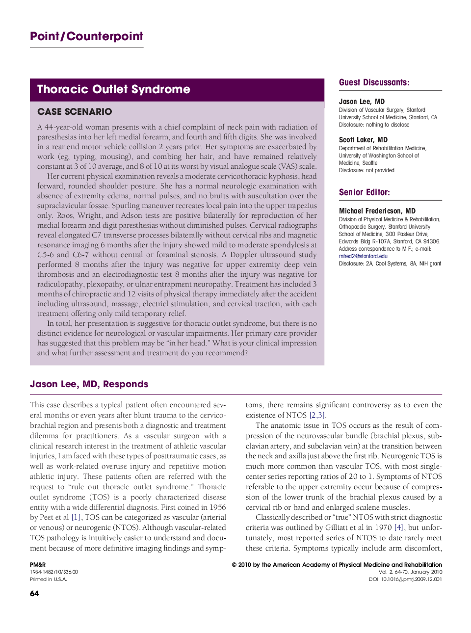 Thoracic Outlet Syndrome