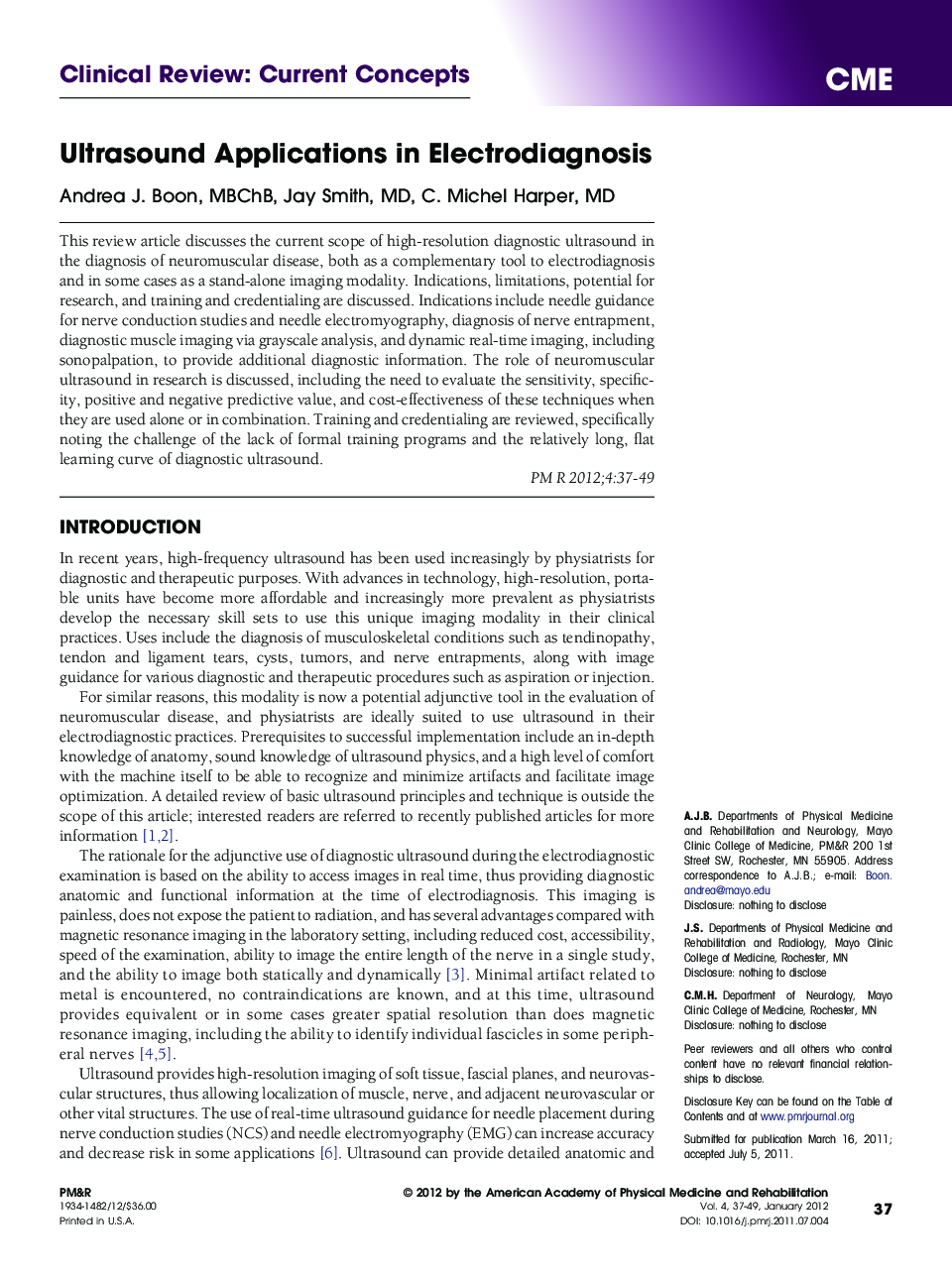 Ultrasound Applications in Electrodiagnosis 