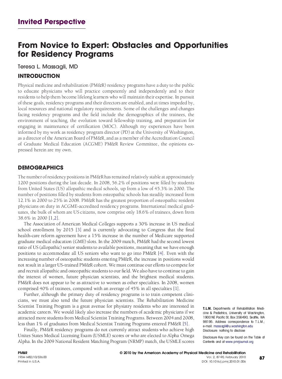 From Novice to Expert: Obstacles and Opportunities for Residency Programs