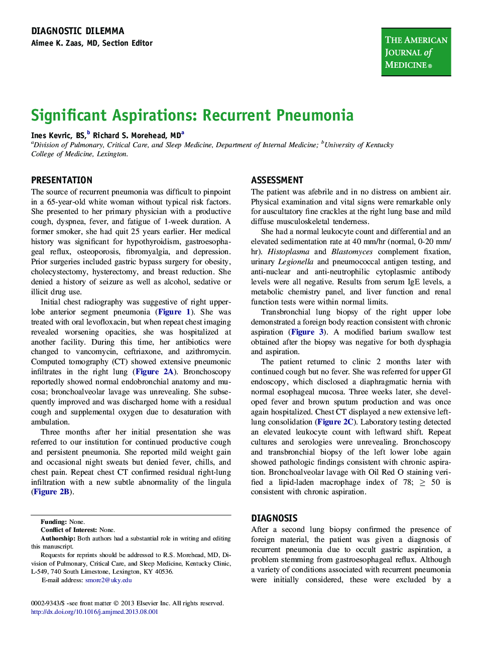 Significant Aspirations: Recurrent Pneumonia