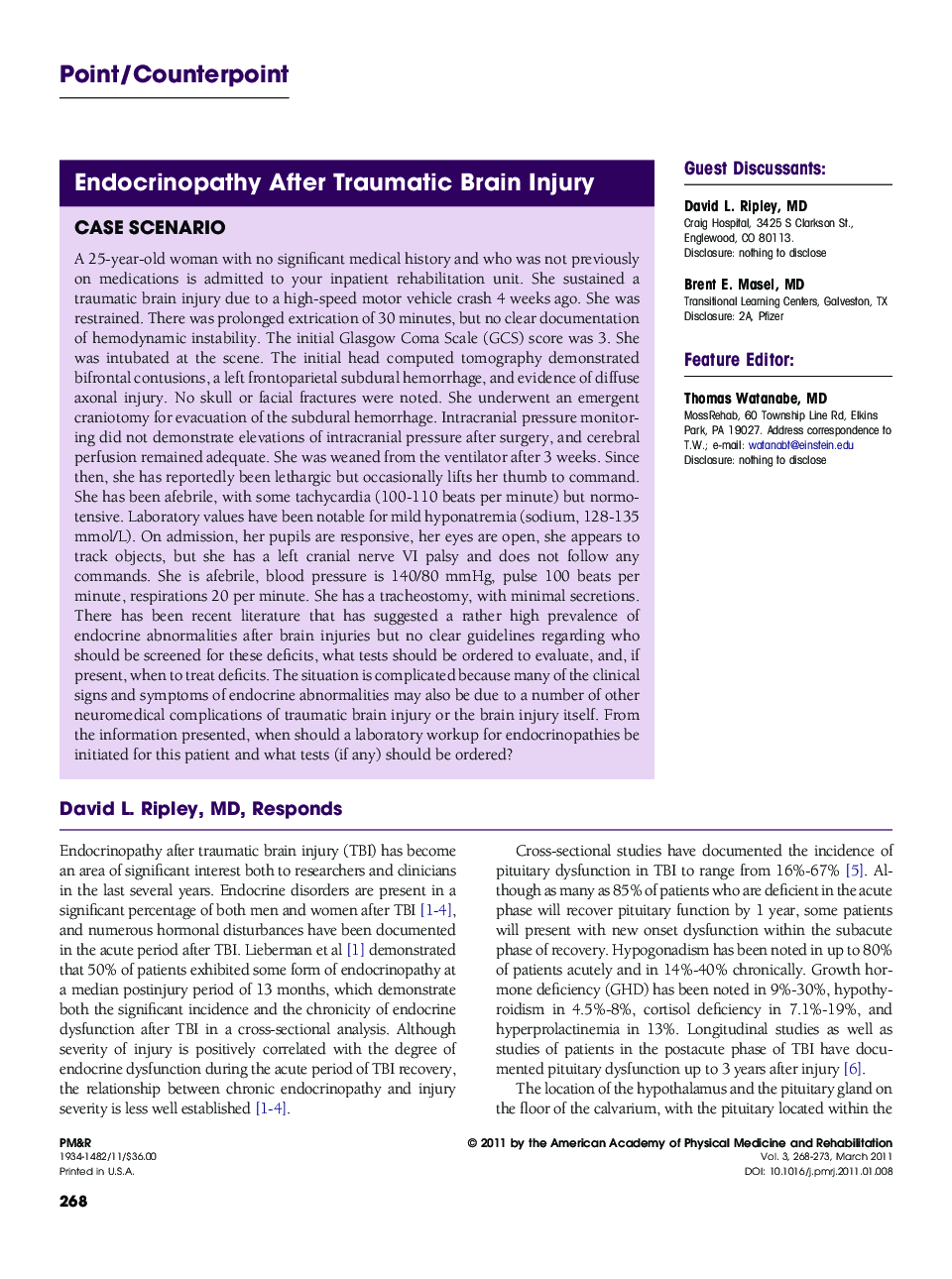 Endocrinopathy After Traumatic Brain Injury