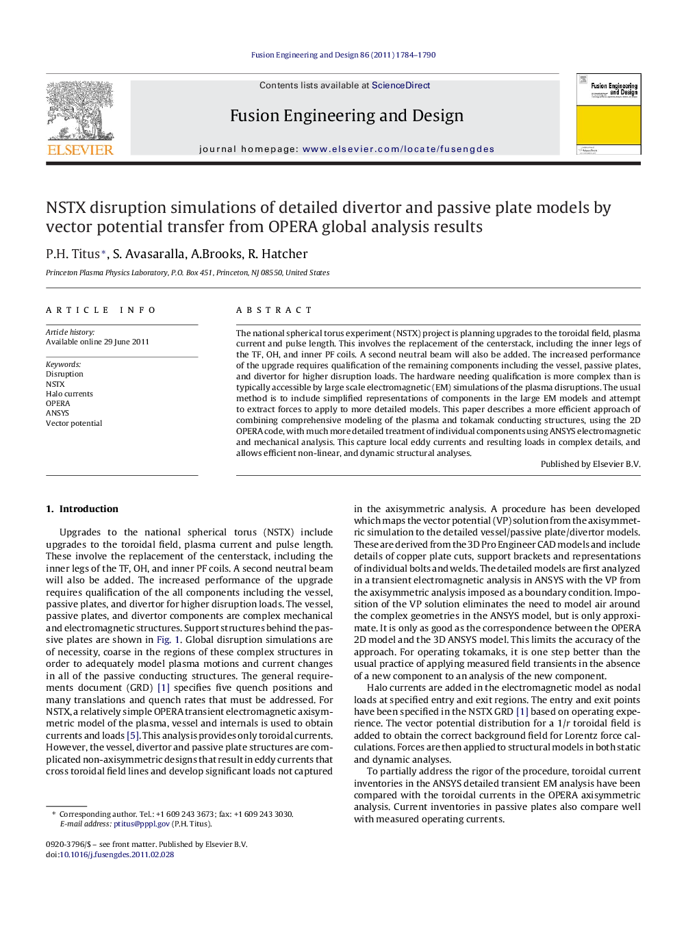 NSTX disruption simulations of detailed divertor and passive plate models by vector potential transfer from OPERA global analysis results