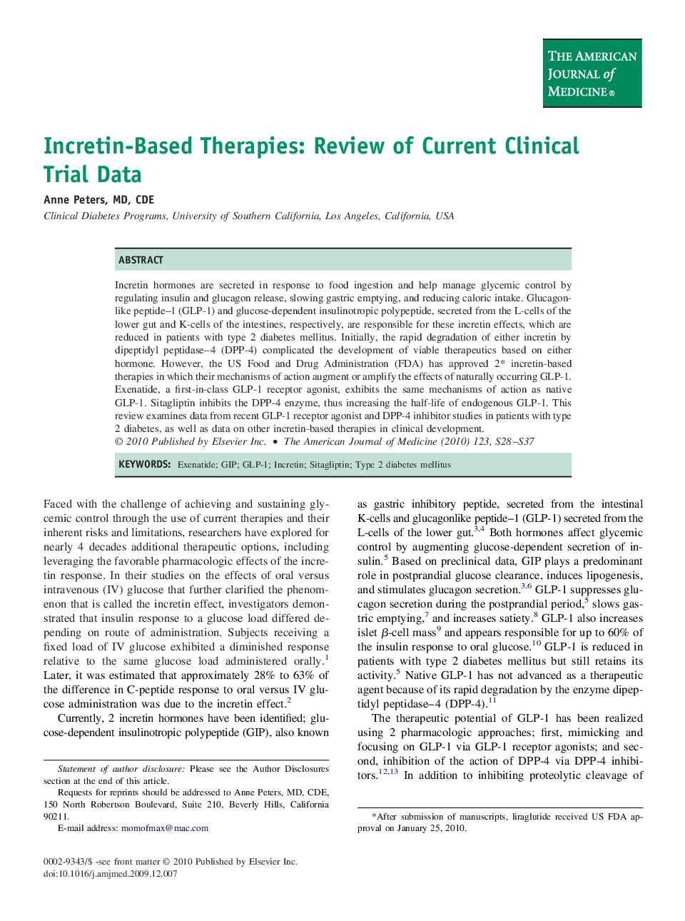 Incretin-Based Therapies: Review of Current Clinical Trial Data 