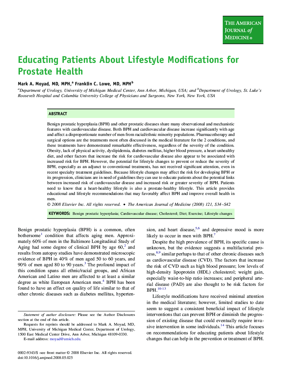 Educating Patients About Lifestyle Modifications for Prostate Health 