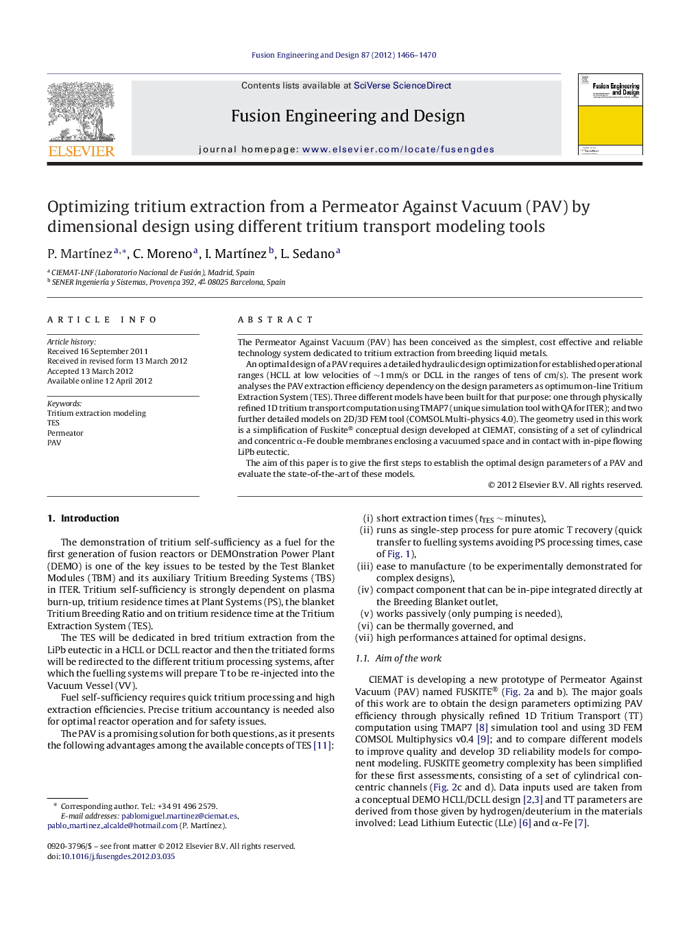 Optimizing tritium extraction from a Permeator Against Vacuum (PAV) by dimensional design using different tritium transport modeling tools