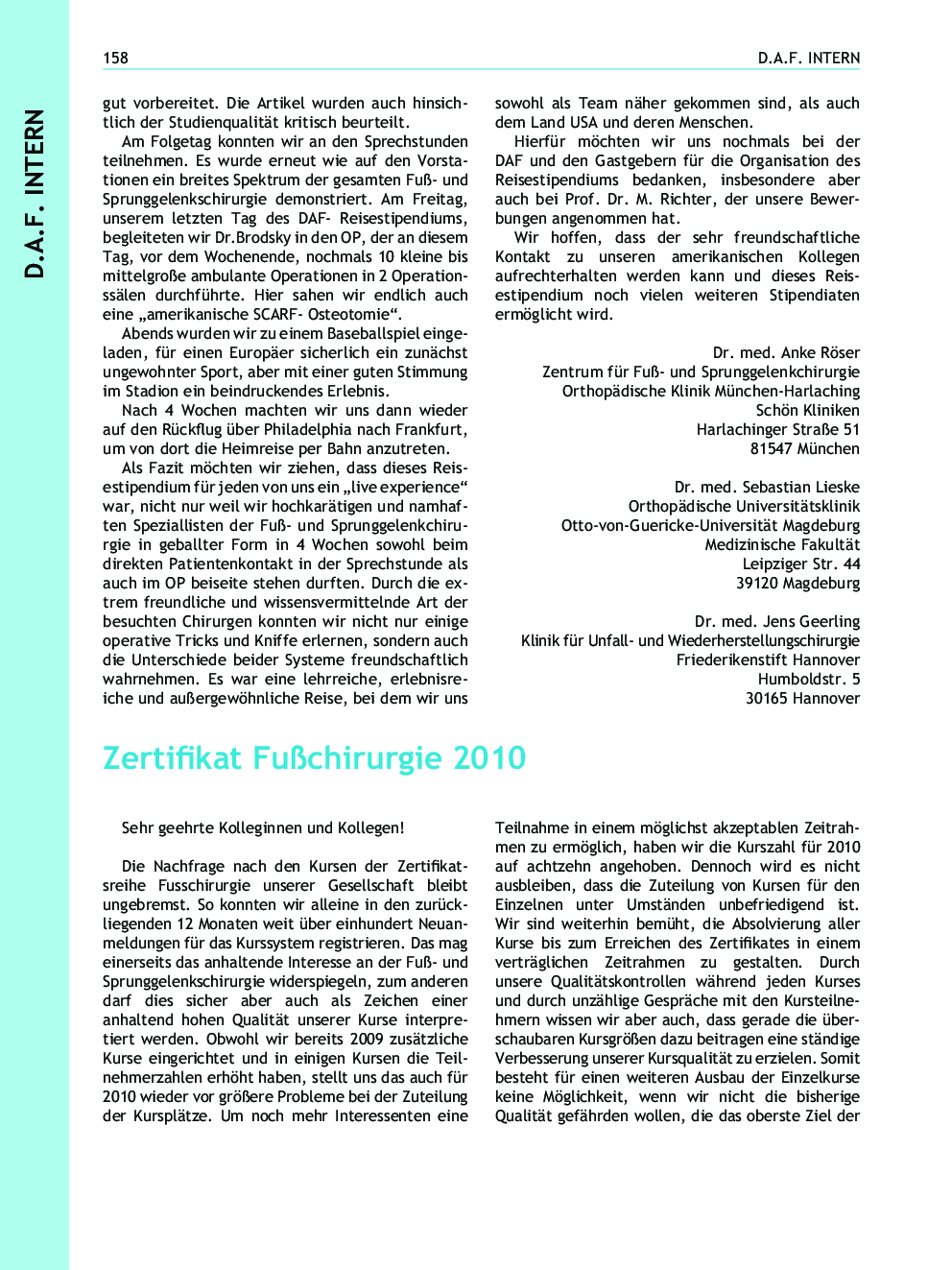 عکس صفحه اول مقاله: Zertifikat Fusschirurgie 2010 und Terminplanung Zertifikat Fusschirurgie 2010 und Terminplanung