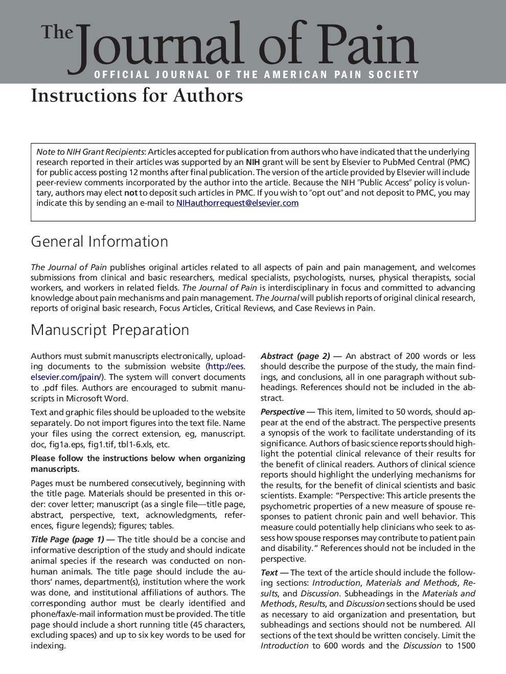 Instructions to Authors