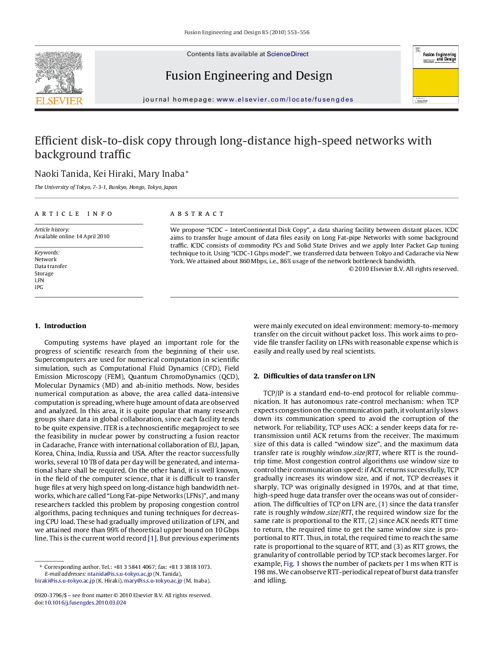 Efficient disk-to-disk copy through long-distance high-speed networks with background traffic