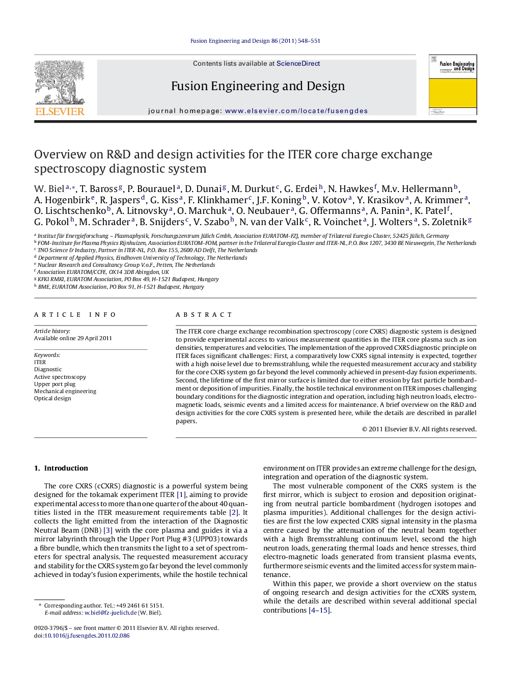 Overview on R&D and design activities for the ITER core charge exchange spectroscopy diagnostic system