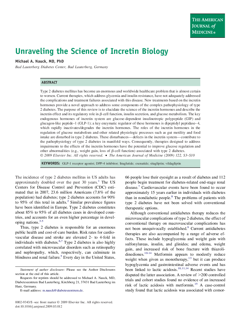 Unraveling the Science of Incretin Biology 