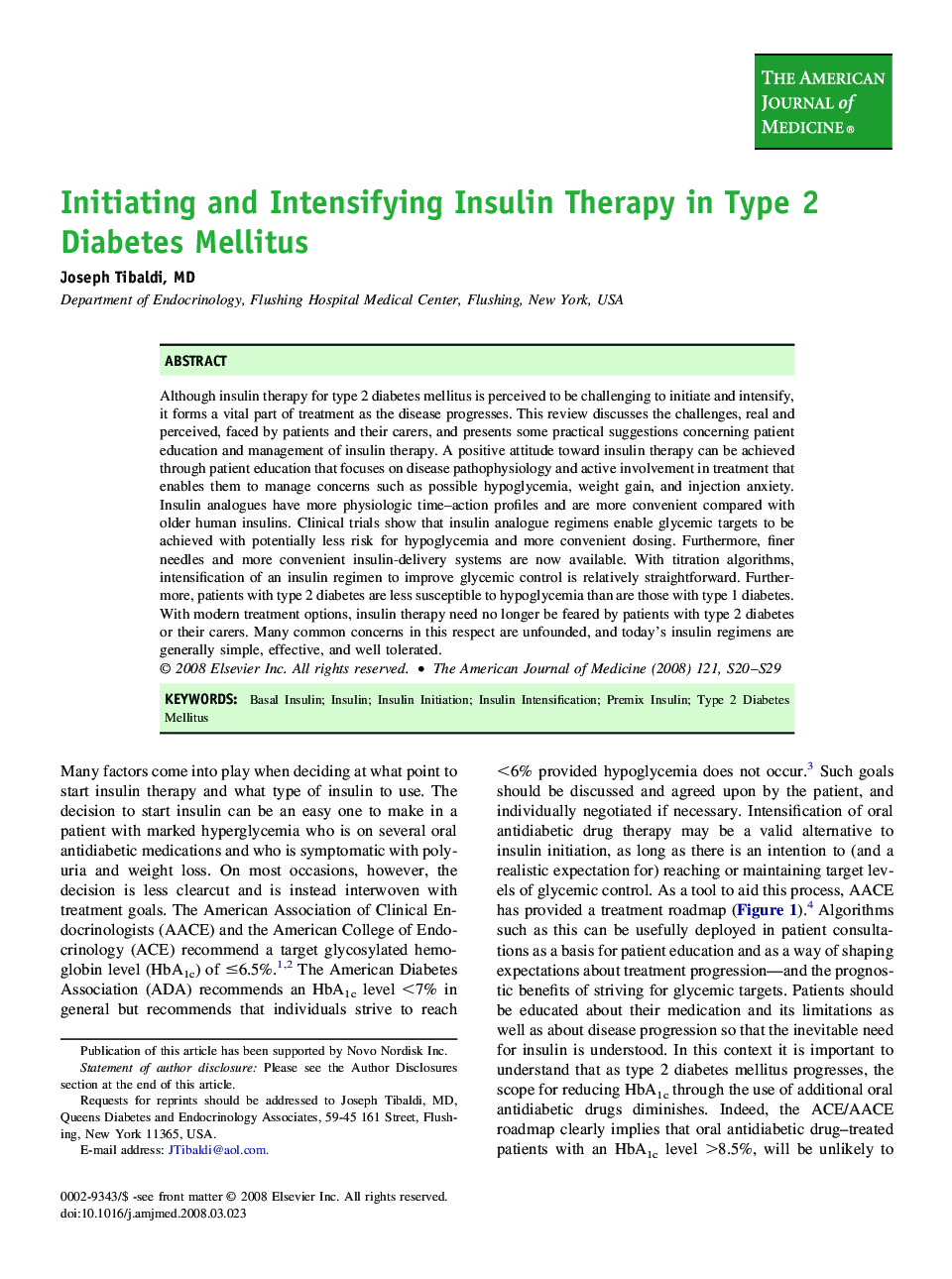 Initiating and Intensifying Insulin Therapy in Type 2 Diabetes Mellitus