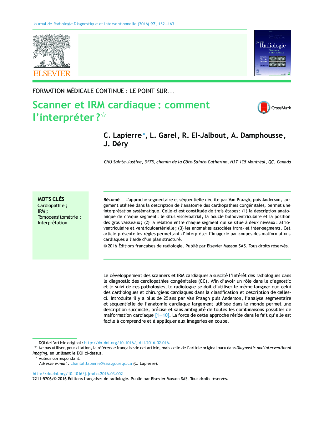 Scanner et IRM cardiaqueÂ : comment l'interpréterÂ ?