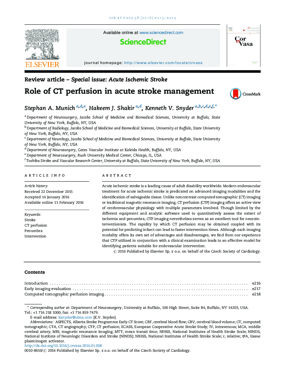 Role of CT perfusion in acute stroke management