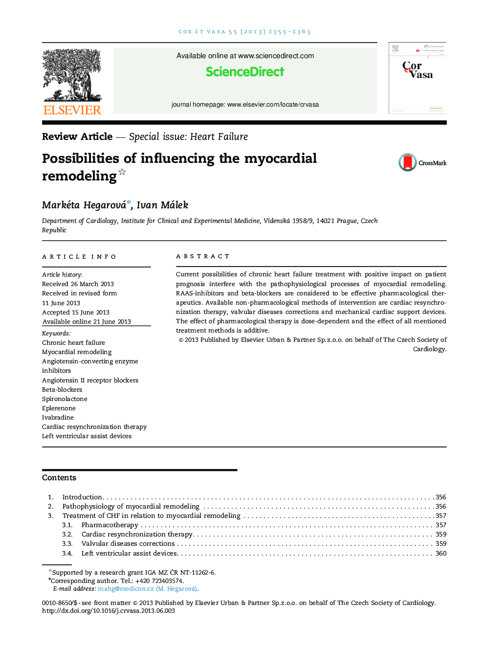 Possibilities of influencing the myocardial remodeling