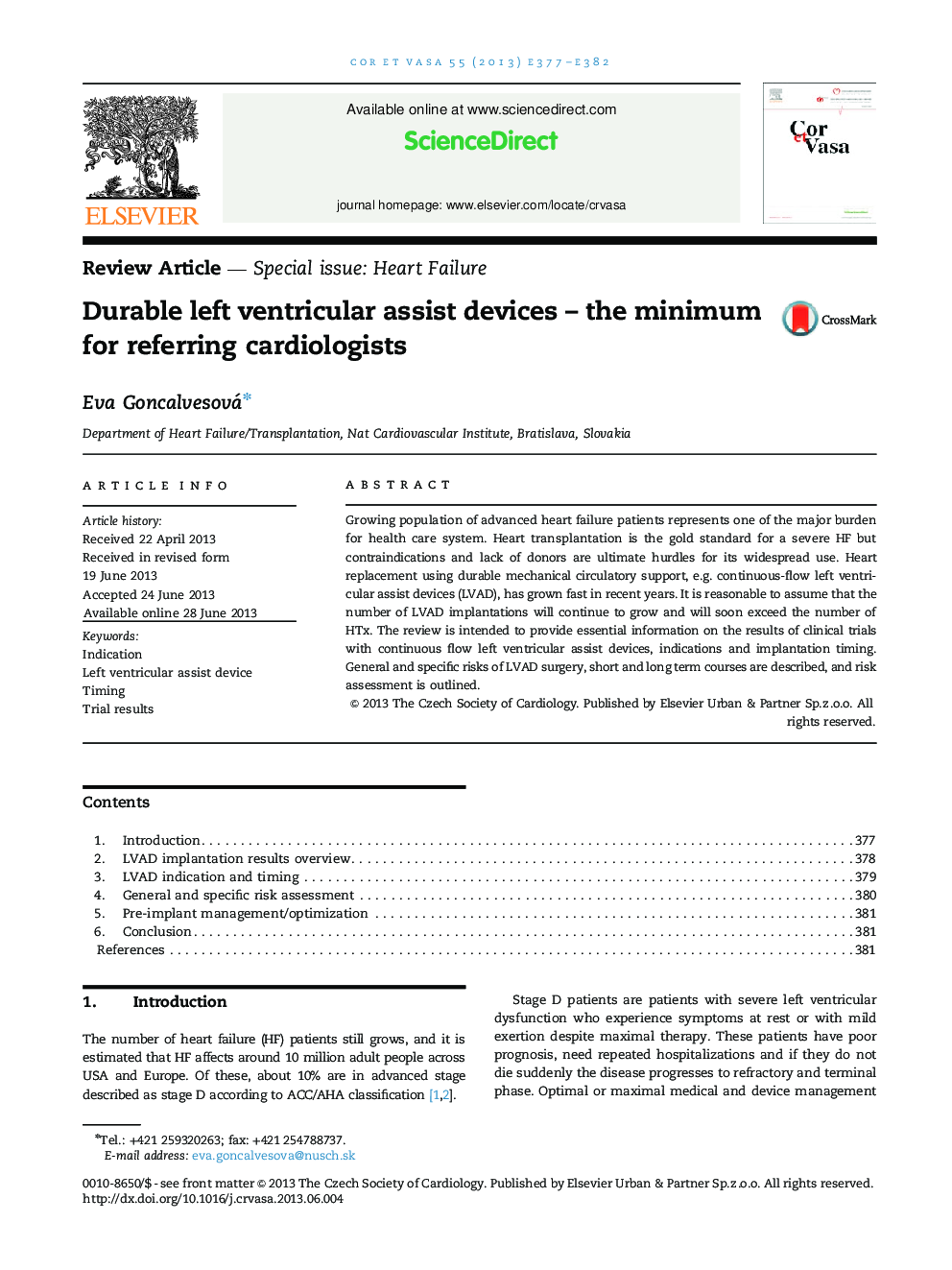 Durable left ventricular assist devices – the minimum for referring cardiologists