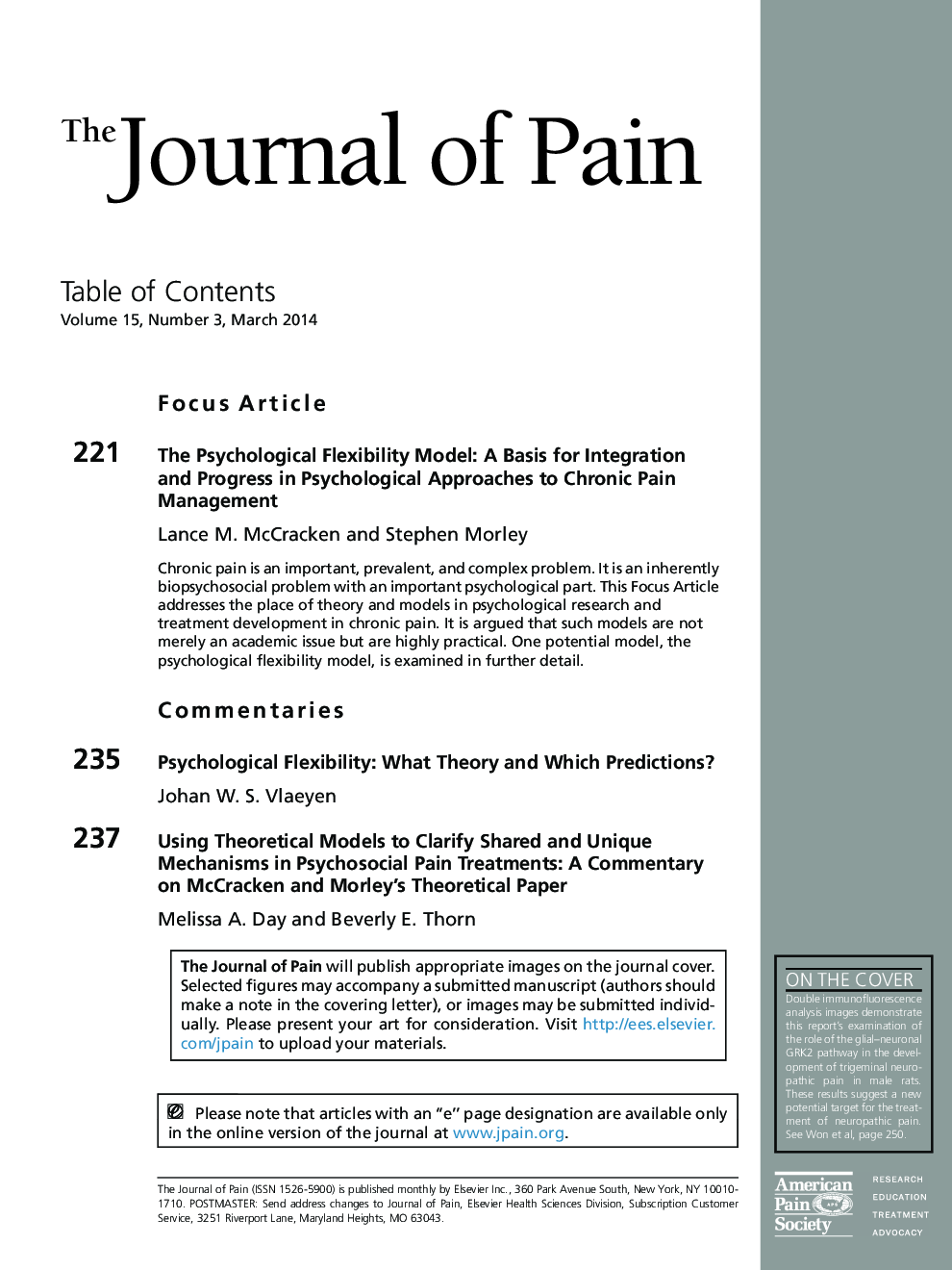 عکس صفحه اول مقاله: Table of Contents Table of Contents