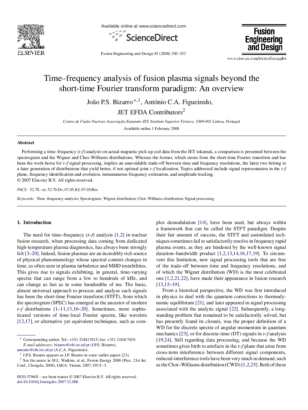 Time–frequency analysis of fusion plasma signals beyond the short-time Fourier transform paradigm: An overview