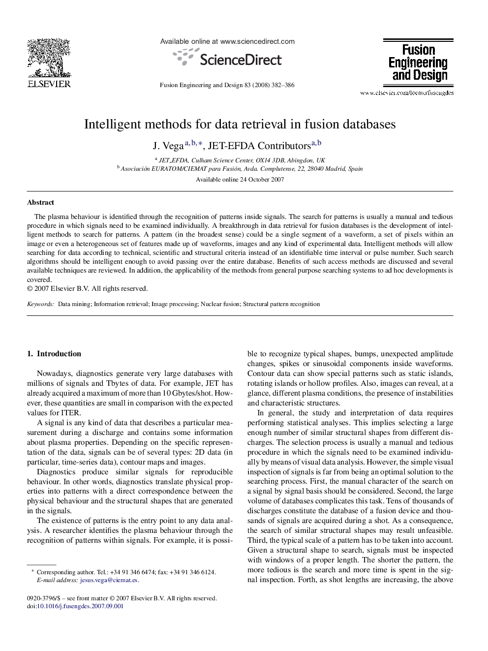 Intelligent methods for data retrieval in fusion databases