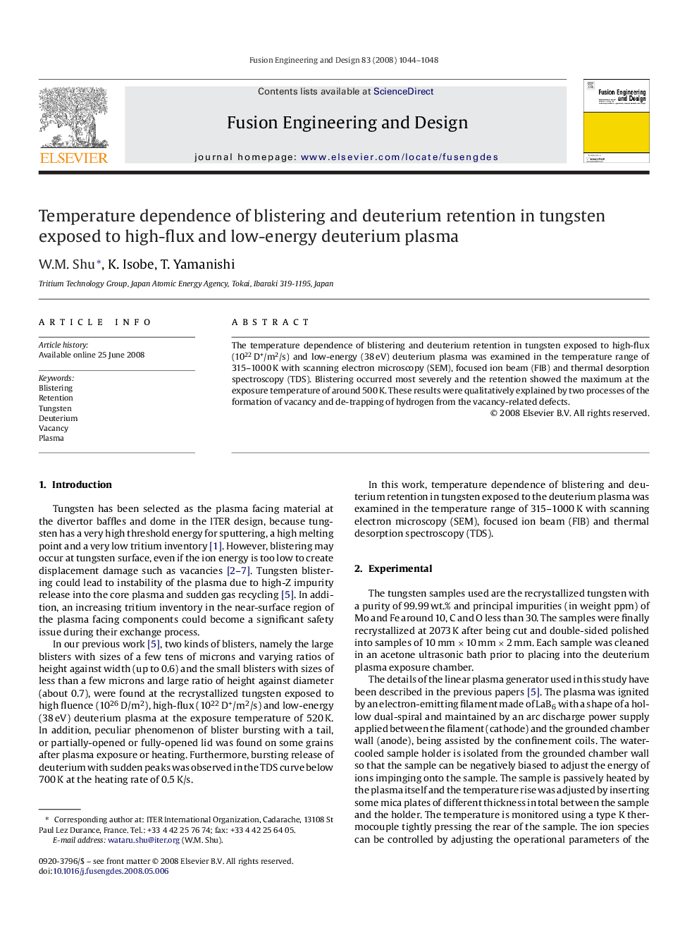 Temperature dependence of blistering and deuterium retention in tungsten exposed to high-flux and low-energy deuterium plasma