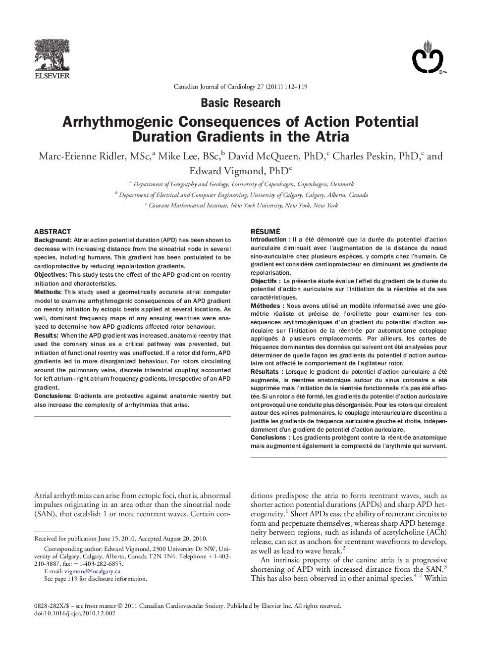 Arrhythmogenic Consequences of Action Potential Duration Gradients in the Atria 