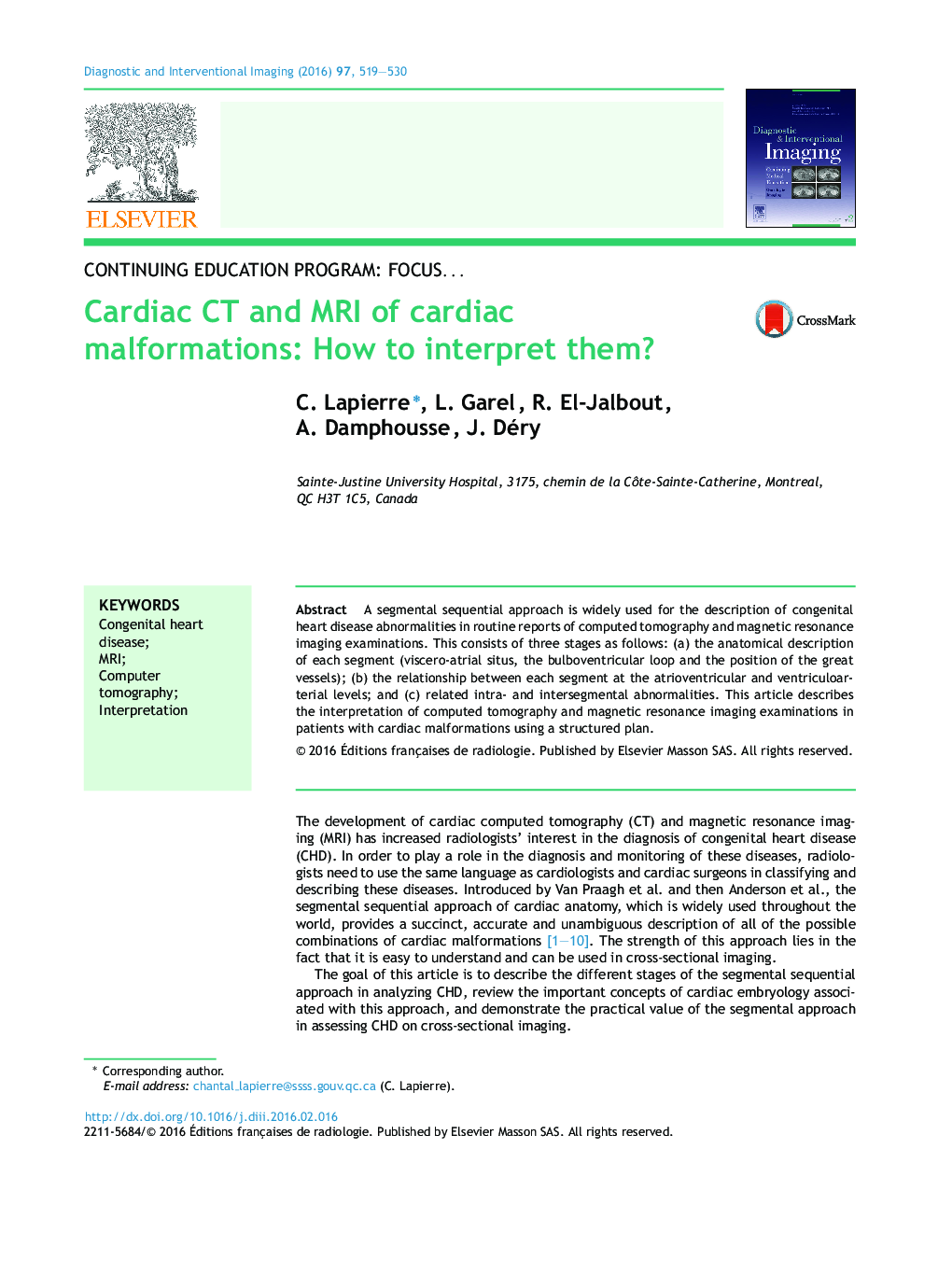 CT و MRI قلبی ناهنجاری های قلبی: چگونگی تفسیر آنها؟