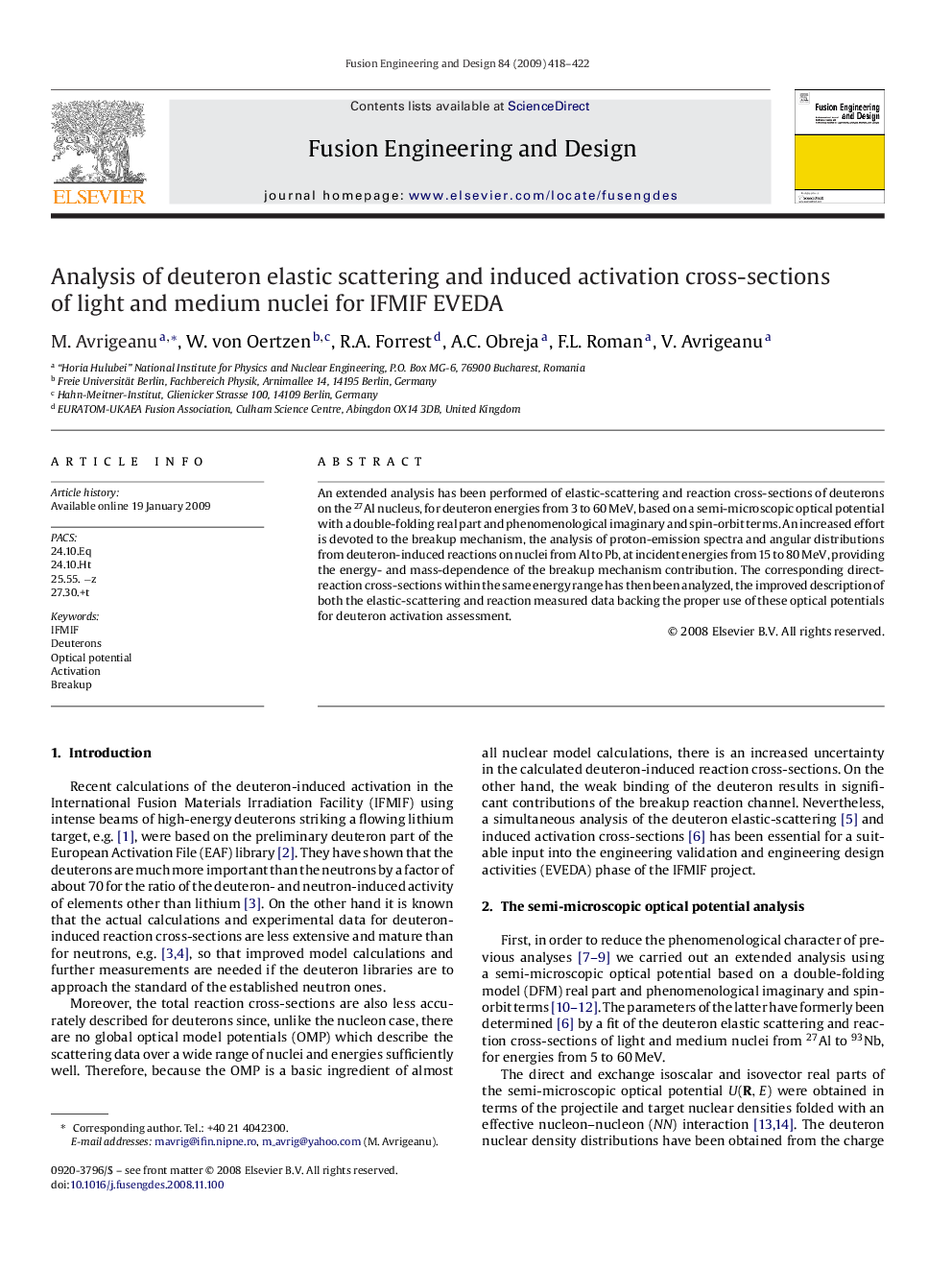 Analysis of deuteron elastic scattering and induced activation cross-sections of light and medium nuclei for IFMIF EVEDA