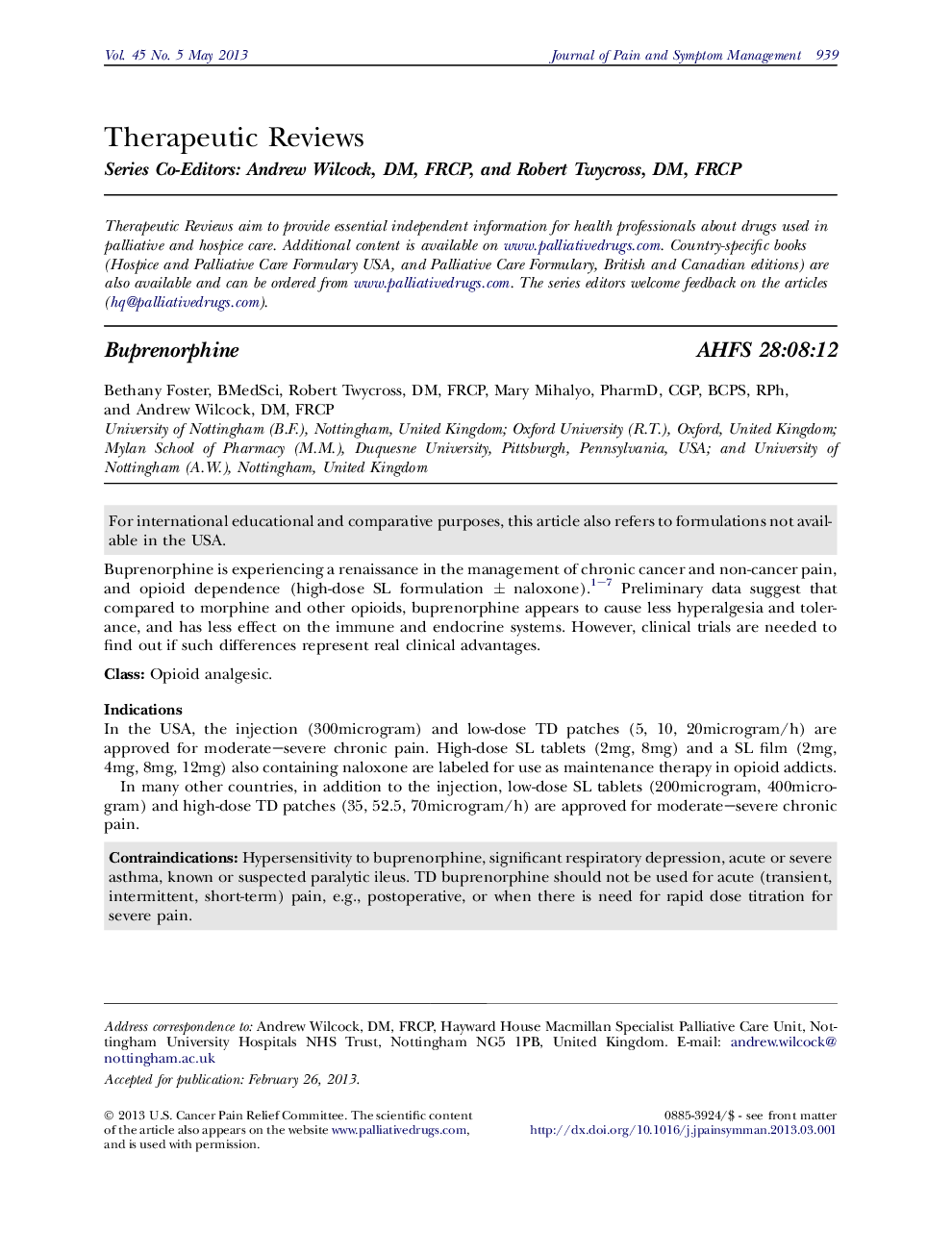 Buprenorphine 
