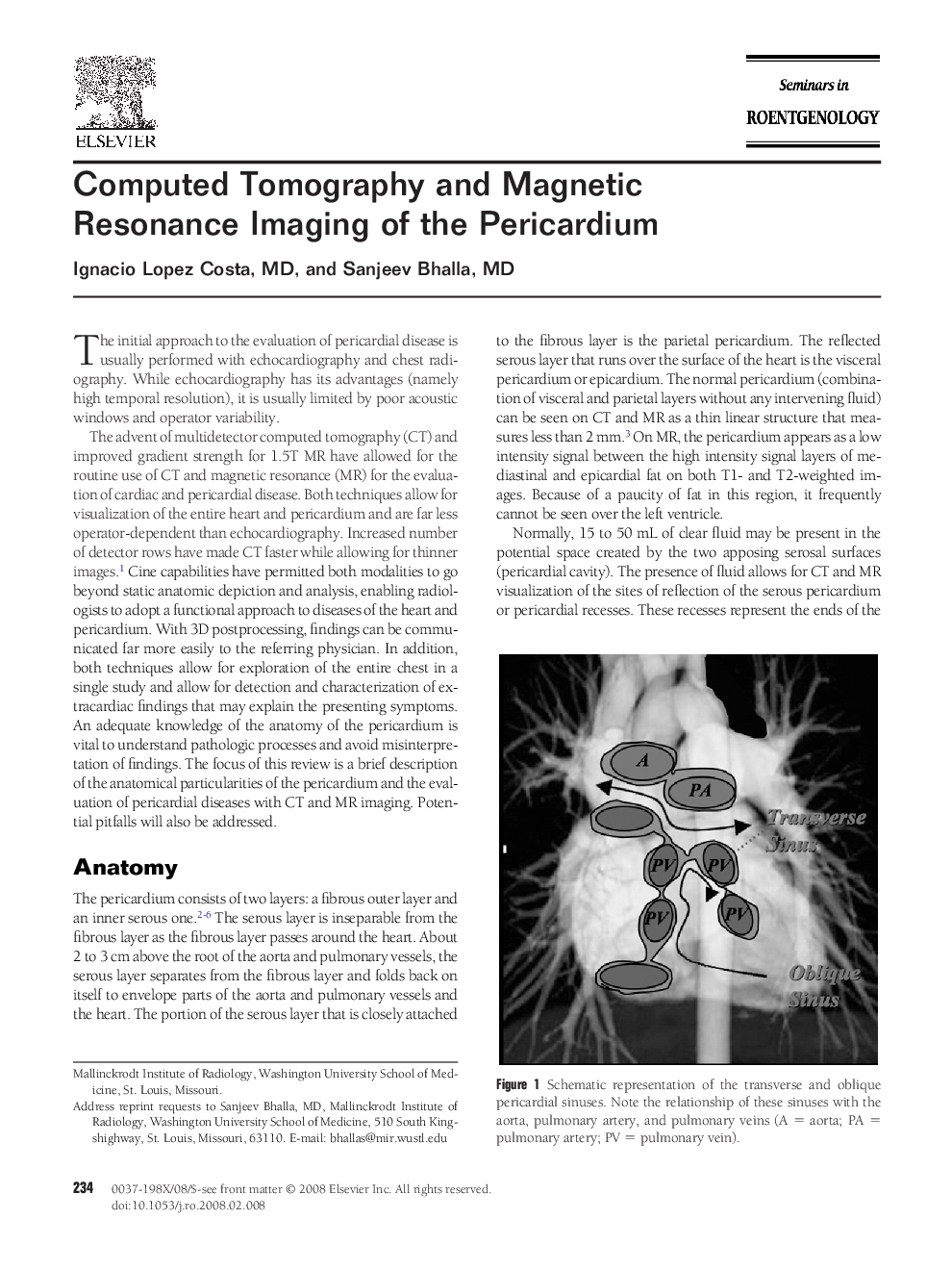 Computed Tomography and Magnetic Resonance Imaging of the Pericardium