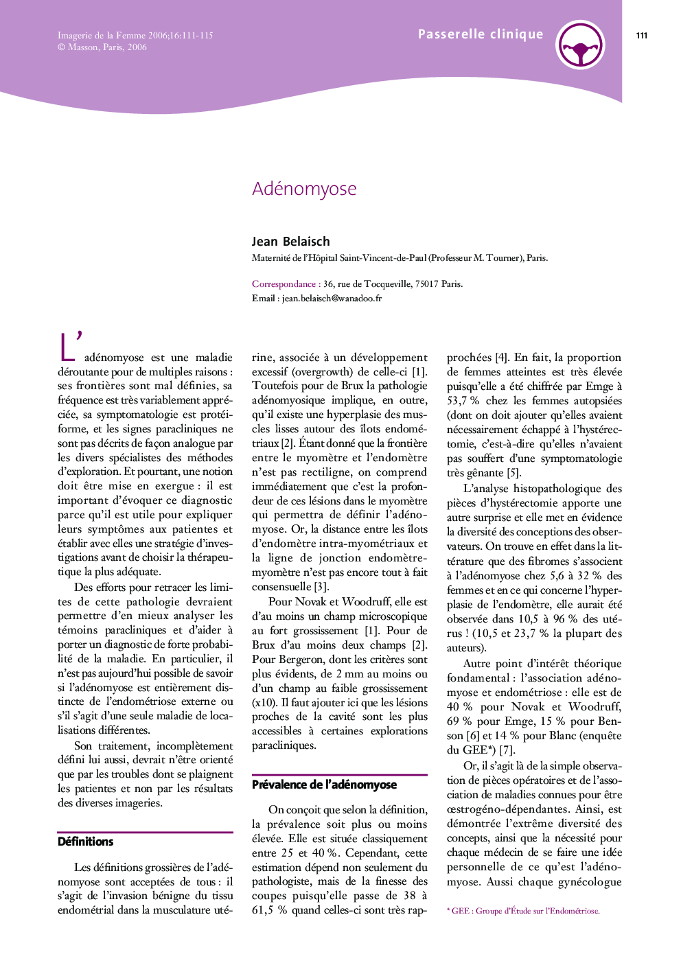 Adénomyose