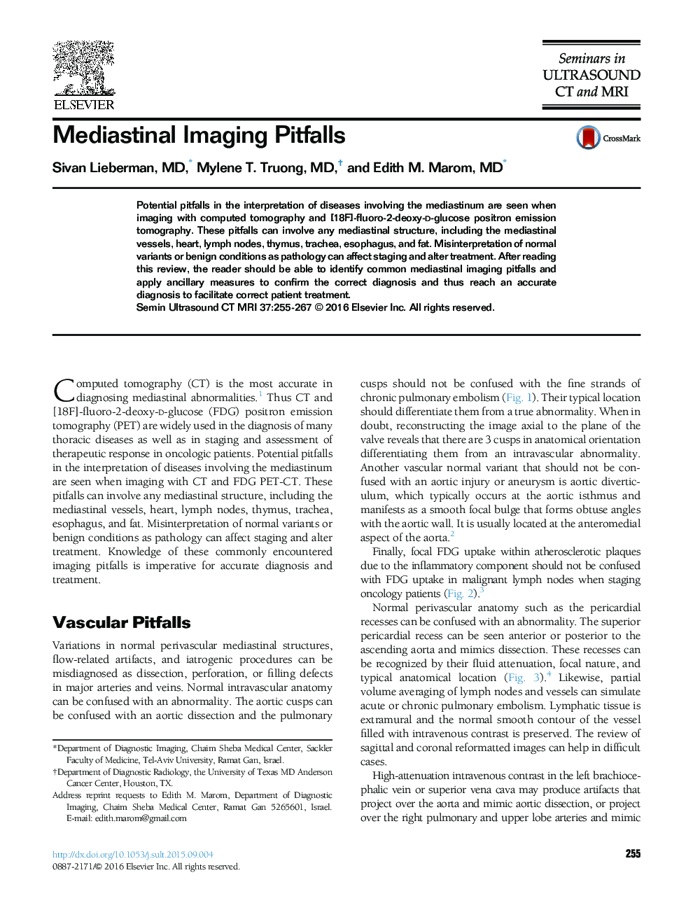 Mediastinal Imaging Pitfalls